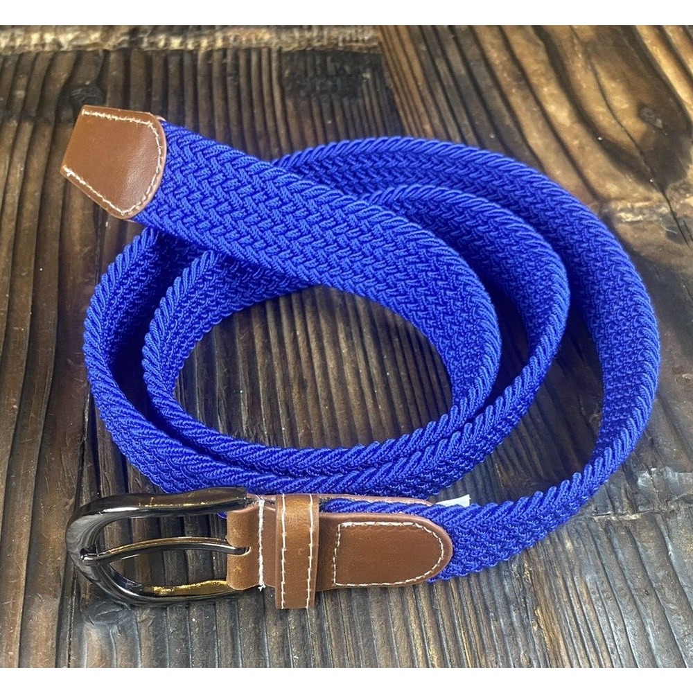 Men's Elastic‎ Woven Stretchy Blue Golf Belt Size 42